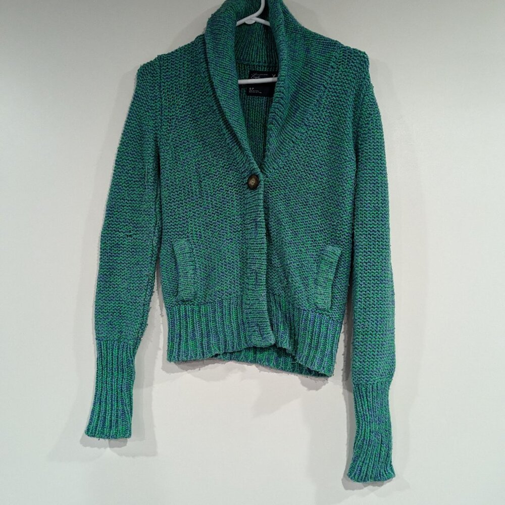 American Eagle Outfitters Green Cardigan Sweater